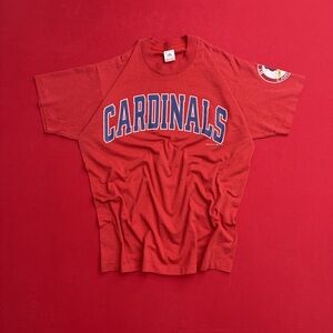 Vtg 90's St Louis Cardinals Shirt FRUIT OF THE LOOM Spell out 1996 MLB Baseball